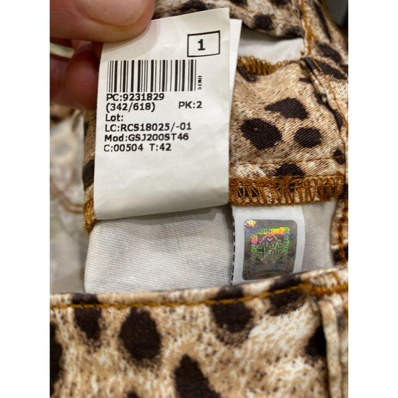 Roberto Cavalli Animal Print Skinny Jeans Natural - Picture 7 of 10